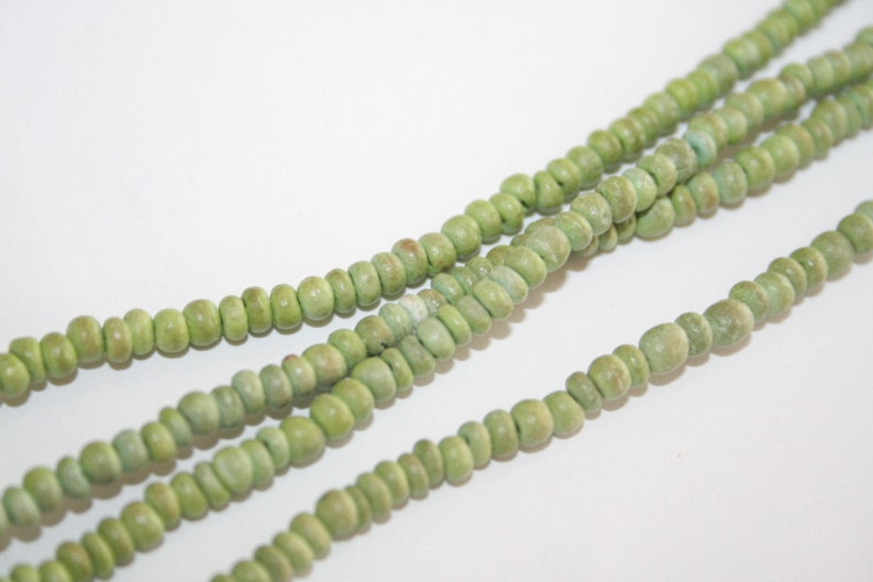 2-3mm Coconutshell Pucalet Rondelle 38cm strand, hole approx. 0.5mm, natural coconut beads, natural beads bio coco beads image 1