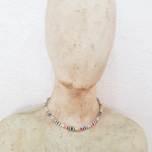 Necklace Pride Collection with 5 mm shells and wooden beads, length approx. 45 cm / Surfer Beach, Boho Island Beachwear, OBX Fashion, LGBT, BG2889 image 3
