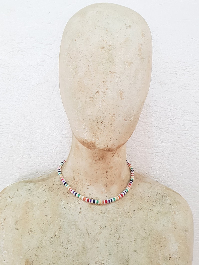 Collier Pride Collection avec coquillages de 5 mm et perles en bois, longueur environ 45 cm / Surfer Beach, Boho Island Beachwear, OBX Fashion, LGBT, BG2889 image 3