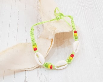 Bracelet de plage Surfer Macrame Shell, Boho Beachwear, Mode OBX, Bijoux Surfer, Bracelet d’amitié, Bijoux Festival BG3142