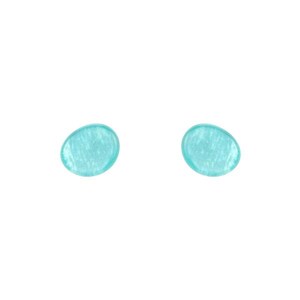 Boho minimalist Capiz shell earrings with natural finish in mint
