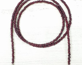 Masque chaîne en perles de bois 75cm / 3003-1061