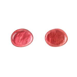 12mm Capiz shell earrings laid flat to show color and texture