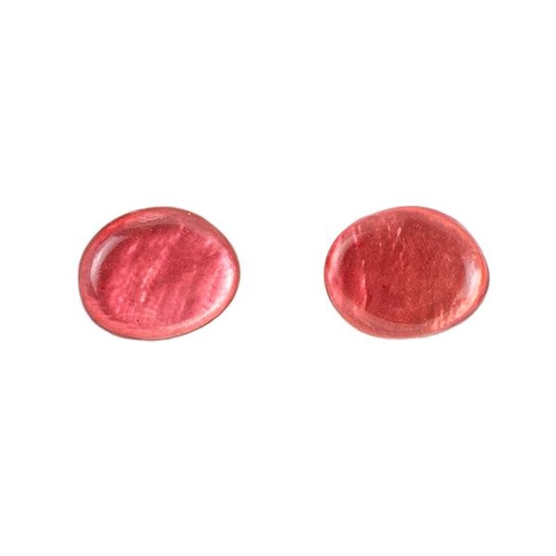 12mm Capiz shell earrings laid flat to show color and texture