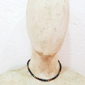 Pride necklace men women and queers with 5 mm wooden beads, 45 cm / Boho Ethno Beach, Island Beachwear, OBX Fashion, CSD Festival LGBT, BG2908 image 4