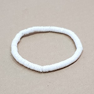 Anklet Puka Shell Surfer Beach Anklet 6mm Elastic Boho Island Beachwear OBX Fashion Surfer Jewelry Beachwear Puka-Shell SB-1001