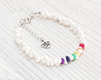 Pride Bracelet, LGBT Men Women Queers, 5 mm Coconut, Boho Beachwear, OBX Fashion, Surfer Jewelry, Friendship Bracelet, CSD Festival BG2968