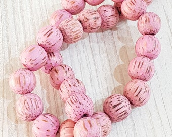 38 cm strand of palm wood beads 12 mm sidedrill hole 0.5 mm, approx. 30 natural beads, Boho Coco Beads natural beads natural beads bio beads 5170