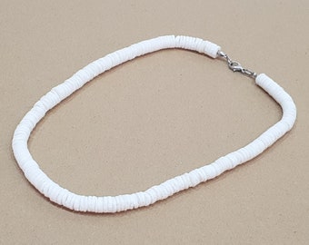 Puka 8mm Shell Surfer Collier 42cm Coquillages / Collier Island Surfer / Bijoux de plage / Style Boho, Mode OBX, Collier Boho Coquillages