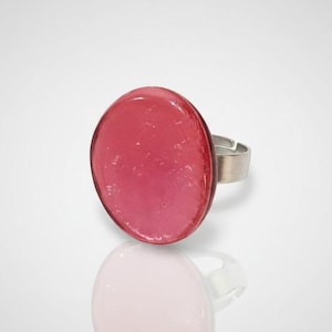Capiz-Muschel-Ring 25mm, Ringschiene 17-22mm verstellbar, Statement-Ring, Muschelring, Boho Ring, organischer Ring, Fingerring mit Muschel,