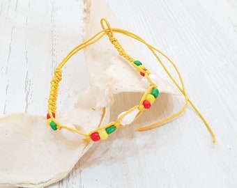 Bracelet de plage Surfer Macrame Shell, Boho Beachwear, Mode OBX, Bijoux Surfer, Bracelet d’amitié, Bijoux Festival BG3127