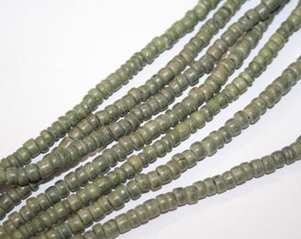 2-3mm Coconutshell Pucalet Rondelle 38cm strand, hole approx. 0.5mm, natural coconut beads, natural beads bio coco beads