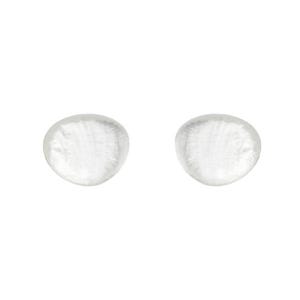 Mini 12mm Capiz shell stud earrings in natural white