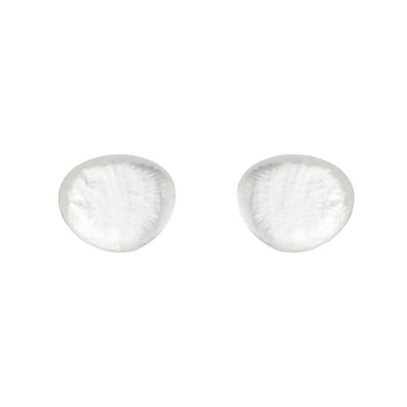 Mini 12mm Capiz shell stud earrings in natural white