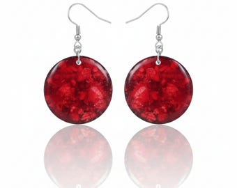 Capiz Shell Earrings 1.18" (30mm) • Lightweight Drop Earrings • Multiple Colors • Beach & Boho Style • Handmade in Cebu