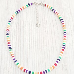 Necklace Pride Collection with 5 mm shells and wooden beads, length approx. 45 cm / Surfer Beach, Boho Island Beachwear, OBX Fashion, LGBT, BG2889 image 2