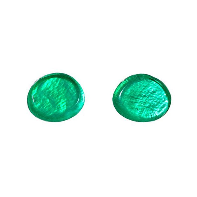 Natural shell stud earrings made from genuine Capiz
