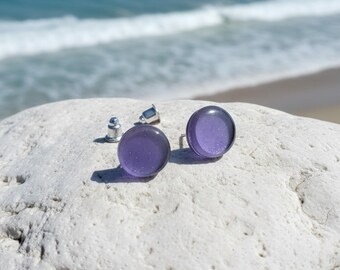 Capiz Shell Stud Earrings – Mini 12mm Earrings – Lightweight Natural Shell Studs – Boho Beach Jewelry