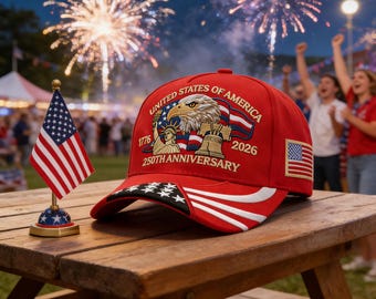 Patriotic Eagle & Liberty – United States 250th Anniversary Hats - Master Crafted Embroidered