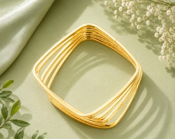 Moderne vierkante armbandenset