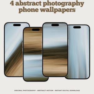 4-Pack Abstract Photography iPhone Wallpapers | Neutral iPhone Lock Screen | Minimal Nature Backgrounds