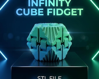 Infinity Cube Fidget Toy STL File | 3D Printable | Stress Relief Cube | Digital Download