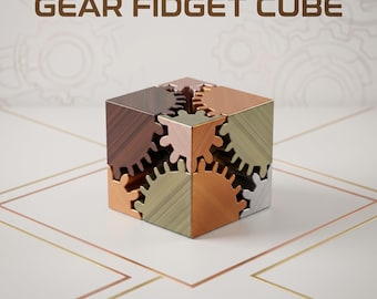 Gear Fidget Cube STL File | 3D Print 3MF | Mechanical Gear toy | Digital Download