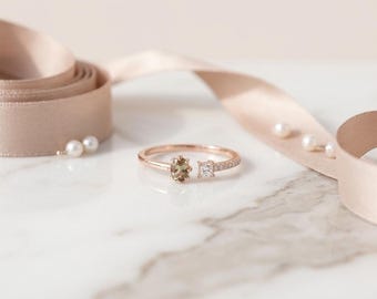 Lab Created Zultanite Ring | Gold Plated Sterling Silver, Colour Changing Gemstone