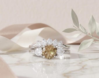Lab Created Zultanite Ring Set | Sterling Silver, Colour Changing Gemstone