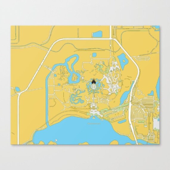 Map Of Walt Disney World Magic Kingdom Digital