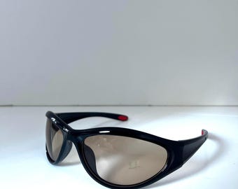 Retro 90er Jahre Sonnenbrillen mit kleinem Rahmen, Sonnenbrille, Sport Racer Style