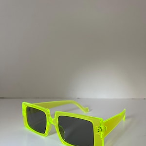 90-tals retro rektangulära smala bågar unisex rave party festival solglasögon