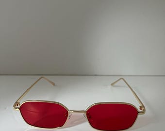 Hexagonal Rhombus Classic Sunglasses Man Woman Metal Silver  display picture 3