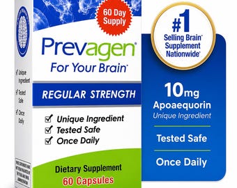Prevagen Regular Strength 10mg, Cognitive & Memory Support Capsules, 60 Count Pack