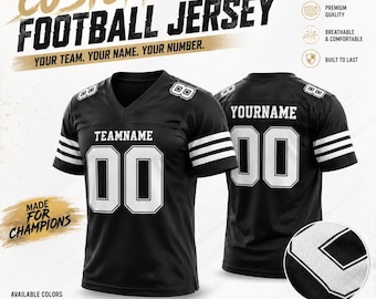 Kundenspezifisches Fußballtrikot-personalisiertes Namenszahlenlogo, American Football-Uniform für Männer Frauen Jugend Kinder