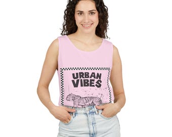 Urban Vibes Tiger Illustration Tank Top | Street Style Graphic Tee