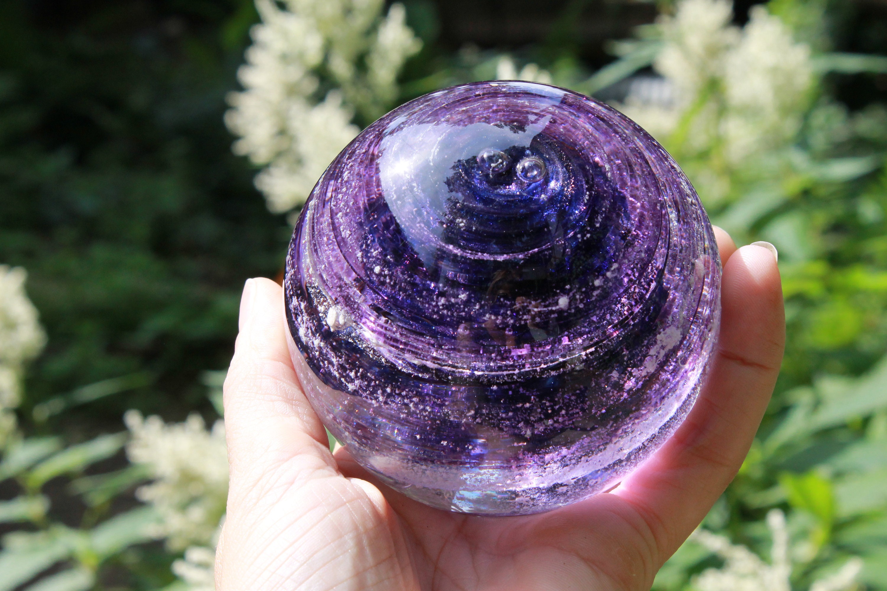 Glass Art Memorial Keepsake Pet Ash Cremains Infinity Etsy