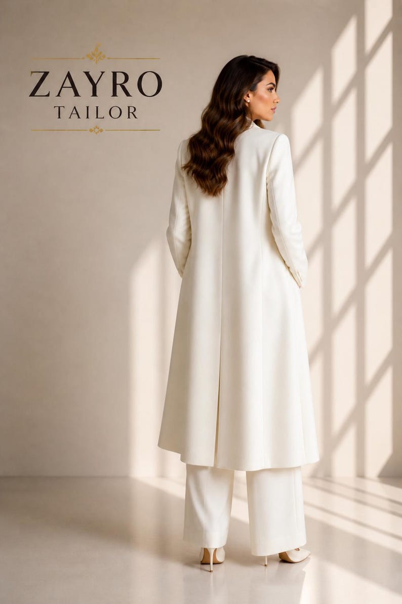 Zayro Ropa Women Ivory 3 Piece Suit Set, Elegant White Blazer Vest Pants Set ...