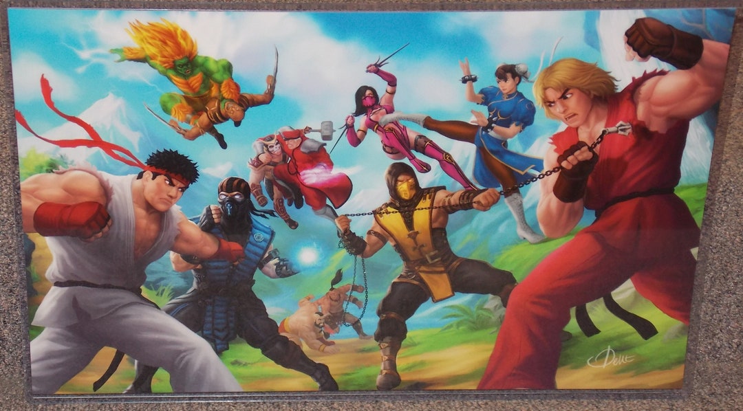 Mortal Kombat VS Street Fighter 11x17 Fine Art Print -  Norway