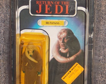 Vintage 1983 Star Wars Bib Fortuna Action Figure New In The Package & Star Case