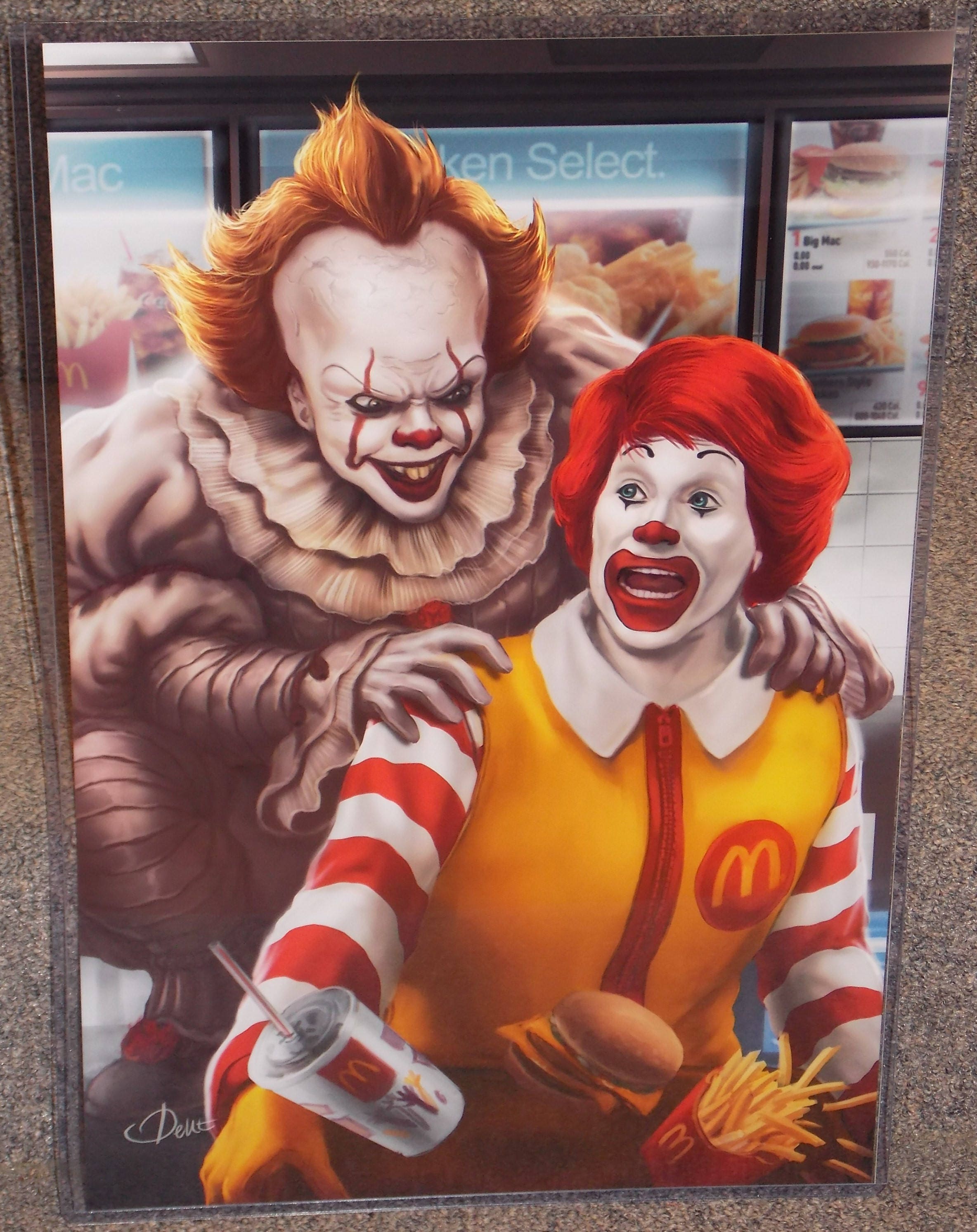 IT Pennywise Vs Ronald Mcdonald Glossy Art Print 11 X 17 in | Etsy