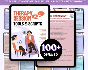 Therapy Session Scripts Bundle, Counseling Scripts for Therapists, CBT Therapy Prompts, Mental Health, Therapist Toolkit PDF, 700+ Scripts