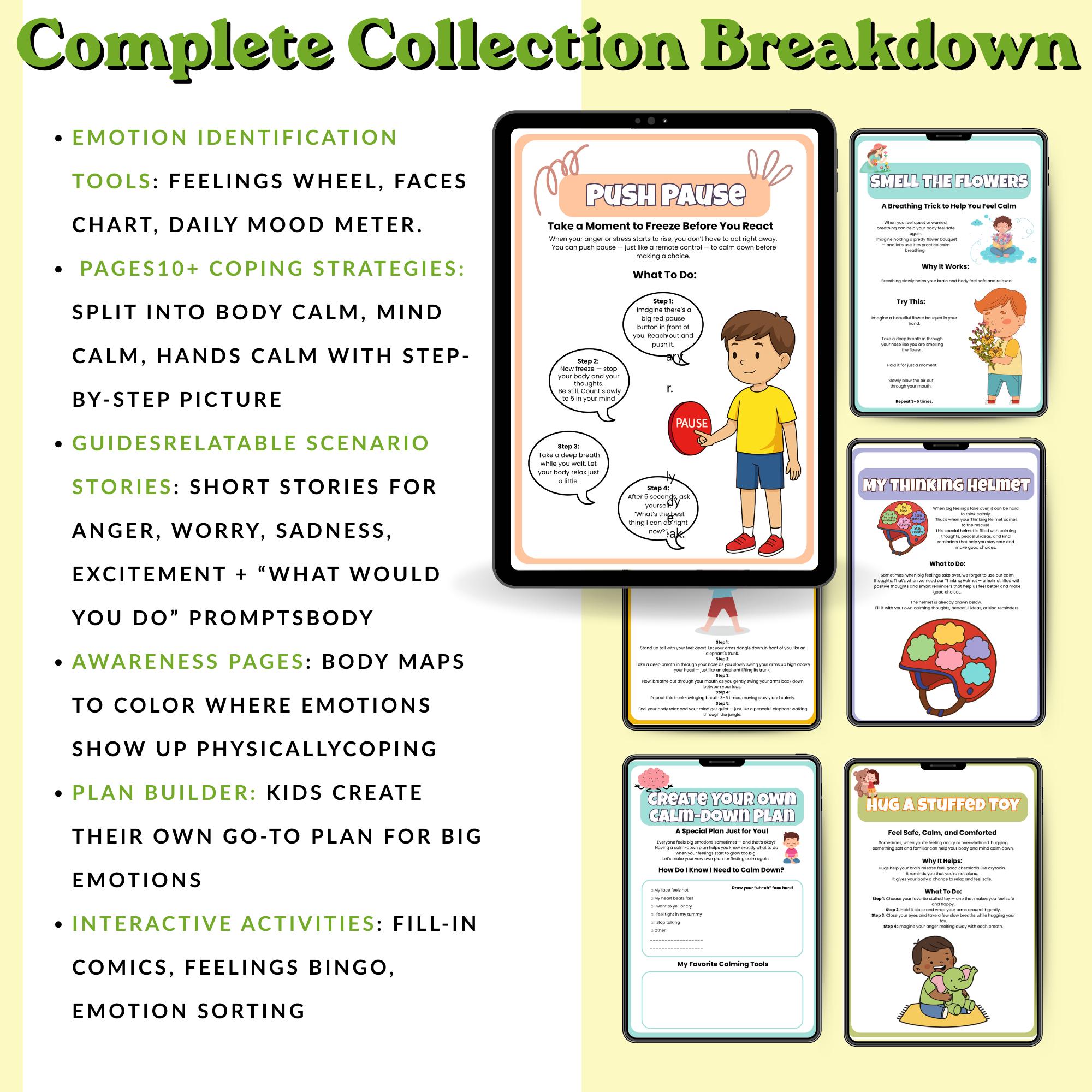 100+ Kids Coping Skills Toolkit Printable | Emotional Regulation ...