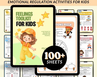 100+ Kids Coping Skills Toolkit Printable | Emotional Regulation Workbook, Calm Down Activities, Mindfulness & SEL Worksheets