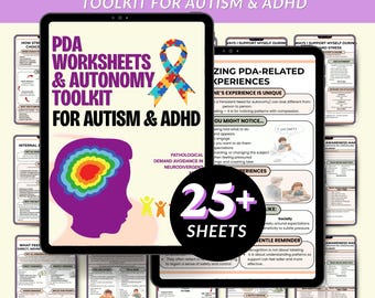 Pathological Demand Avoidance Worksheets, Autonomy Toolkit for Autism ADHD, Printable Neurodivergent Sheets, Demand Avoidance Therapy PDF