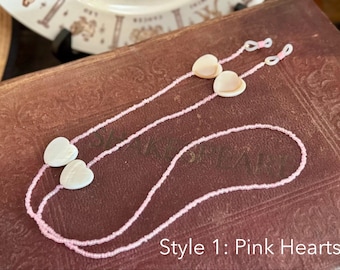 Cadena para gafas hecha a mano con cuentas