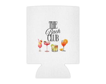 Bachelorette Koozie | The Bach Club Can Cooler | Bridesmaid Favor | Party Drink Sleeve