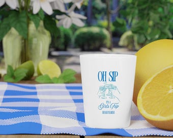 Vaso Oh Sip para despedida de soltera en Miami, vaso personalizado para despedida de soltera en Miami, Florida.