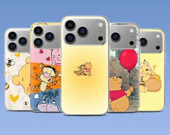 Funda para teléfono de Winnie Pooh y sus amigos para iPhone 17Pro, 17e, 16, 16Pro, 15, 14, 13, Samsung S26, S25, S24, A56, A16, Pixel 10Pro, 10A, 9Pro, 8A