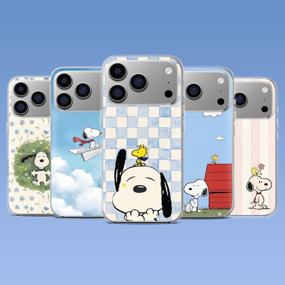 Snoopy Phone Case Peanuts Cartoon Cover for iPhone 18 Pro Max, 17, 16, 15, 14, 13, Samsung S26 Ultra, S25, S24, S23, S22,A17,A37,Pixel 11,10